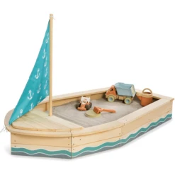 MUDDY BUDDY Zandbak "Anchor Lover" Naturel- Petrol Blauw -Kinder Speel Verkoop muddy buddy zandbak anchor lover naturel petrol blauw a412345 3