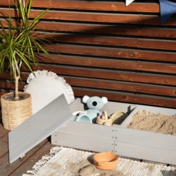 MUDDY BUDDY Zandbak "Space Saver" Warm Grijs -Kinder Speel Verkoop muddy buddy zandbak space saver warm grijs a412568 4