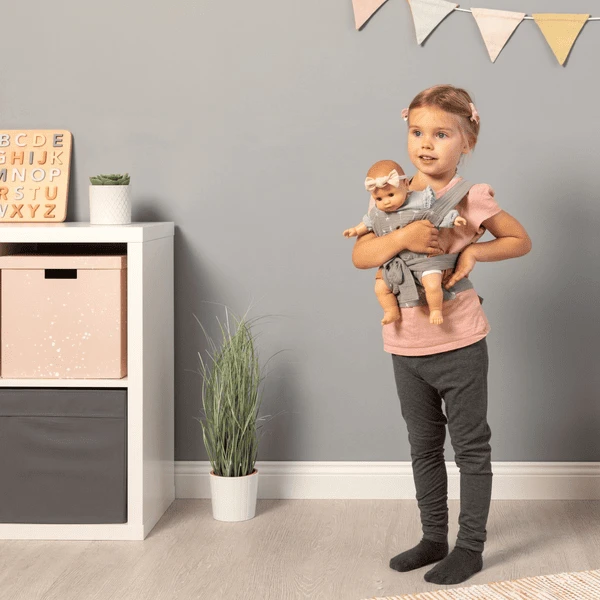 MUSTERKIND ® Poppen Stoffen Set Viola Grijs 2 MUSTERKIND ® Poppen Stoffen Set Viola Grijs - Afbeelding 2