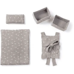 MUSTERKIND ® Poppen Stoffen Set Viola Grijs