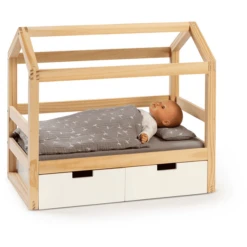 MUSTERKIND ® Poppenhuis Bed Viola Naturel/wit -Kinder Speel Verkoop musterkind poppenhuis bed viola naturel wit a326651 4