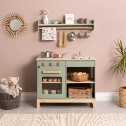 MUSTERKIND ® Speelkeuken- Magnolia - Salie/natuur -Kinder Speel Verkoop musterkind speelkeuken magnolia salie natuur a326594 4