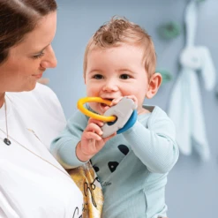 Nattou Bijtring Beer & Eend Oker -Kinder Speel Verkoop nattou bijtring beer amp eend oker a309736 2