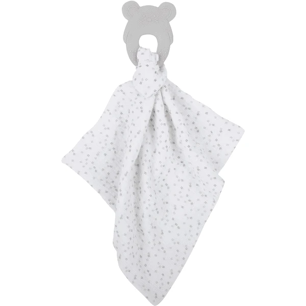 Nattou Bijtring + Knuffeldoekje Grijs 2 Nattou Bijtring + Knuffeldoekje Grijs - Afbeelding 2