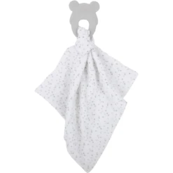 Nattou Bijtring + Knuffeldoekje Grijs