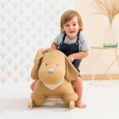 Nattou Charlie Rocking Animal Jacquard Caramel -Kinder Speel Verkoop nattou charlie rocking animal jacquard caramel a389646 4