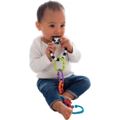 PLAYGRO Bijtring-Rammelketting Zebra 9-delig -Kinder Speel Verkoop playgro bijtring rammelketting zebra 9 delig a151825 2