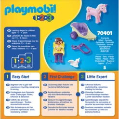PLAYMOBIL ® 1 2 3 Eenhoornwagen Met Fee -Kinder Speel Verkoop playmobil 1 2 3 eenhoornwagen met fee a294035 4