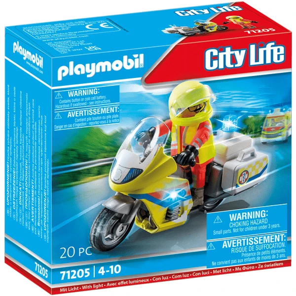 PLAYMOBIL ® Noodarts Motorfiets Met Zwaailicht 1 PLAYMOBIL ® Noodarts Motorfiets Met Zwaailicht