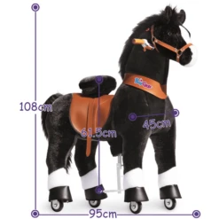 PonyCycle ® Black With White Hoof Horse -Kinder Speel Verkoop ponycycle black with white hoof horse a338461 3