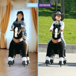 PonyCycle ® Black With White Hoof Horse -Kinder Speel Verkoop ponycycle black with white hoof horse a338461 4