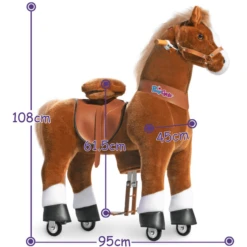 PonyCycle ® Brown With White Hoof Horse -Kinder Speel Verkoop ponycycle brown with white hoof horse a338460 3