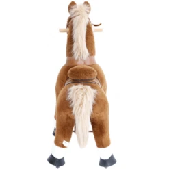 PonyCycle ® Bruin Met Rem En Geluid - Groot -Kinder Speel Verkoop ponycycle bruin met rem en geluid groot a313694 2