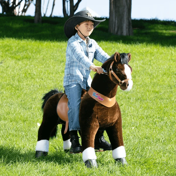 PonyCycle® Chocolate Brown With White Hoof Horse 2 PonyCycle® Chocolate Brown With White Hoof Horse - Afbeelding 2