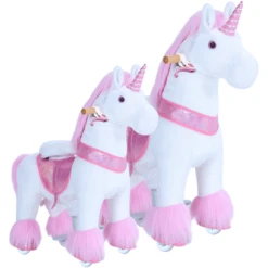 PonyCycle ® Roze Eenhoorn Met Rem - Groot -Kinder Speel Verkoop ponycycle roze eenhoorn met rem groot a313697 3