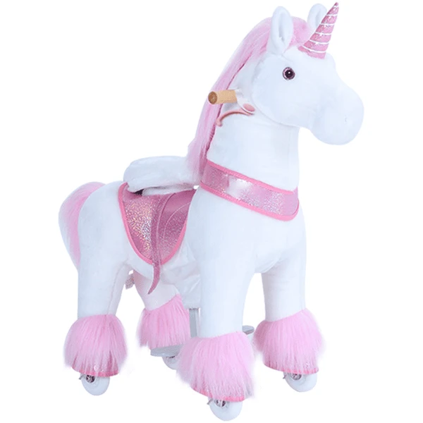 PonyCycle ® Roze Eenhoorn Met Rem - Klein 1 PonyCycle ® Roze Eenhoorn Met Rem - Klein