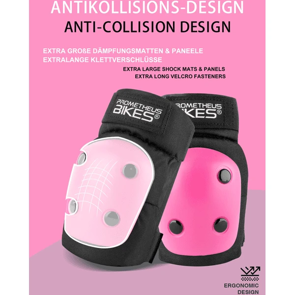 PROMETHEUS BICYCLES ® Beschermers Pads Set 6 In 1 Roze 3 PROMETHEUS BICYCLES ® Beschermers Pads Set 6 In 1 Roze - Afbeelding 3