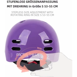 PROMETHEUS BICYCLES ® Fietshelm Maat S 52-55 Cm Paars -Kinder Speel Verkoop prometheus bicycles fietshelm maat s 52 55 cm paars a403253 3