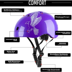 PROMETHEUS BICYCLES ® Fietshelm Maat XS 48-52 Cm Paars -Kinder Speel Verkoop prometheus bicycles fietshelm maat xs 48 52 cm paars a403215 2