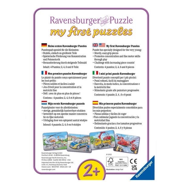 Ravensburger Mijn First Puzzel - Mijn Hulpverleningsvoertuigen 3 Ravensburger Mijn First Puzzel - Mijn Hulpverleningsvoertuigen - Afbeelding 3