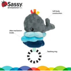 Sassy Baby Jitter Whale -Kinder Speel Verkoop sassy baby jitter whale a349193 3