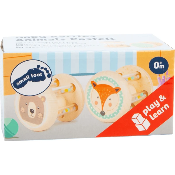 Small Foot ® Baby Rammelaars Dieren Pastel 3 Small Foot ® Baby Rammelaars Dieren Pastel - Afbeelding 3
