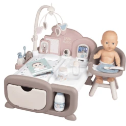 Smoby Baby Nurse Cocoon Poppen Speelkamer 3-in-1 Met Pop
