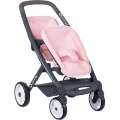 Smoby Quinny Tweeling Sport Poppenwagen Roze/grijs