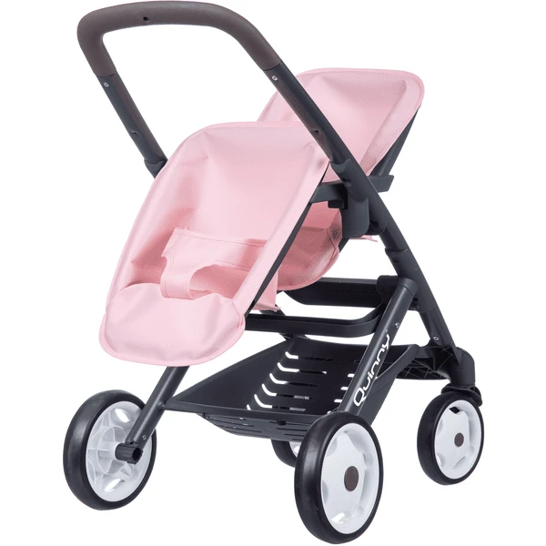 Smoby Quinny Tweeling Sport Poppenwagen Roze/grijs 4 Smoby Quinny Tweeling Sport Poppenwagen Roze/grijs - Afbeelding 4