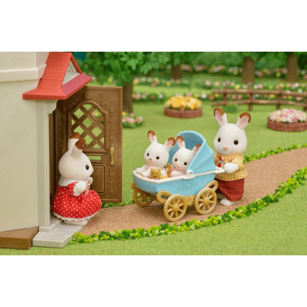 Sylvanian Families ® Chocoladekonijntweeling Aden Met Kinderwagen 3 Sylvanian Families ® Chocoladekonijntweeling Aden Met Kinderwagen - Afbeelding 3