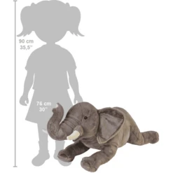 Wild Republic Zachte Knuffel Cuddle Kins Jumbo Olifant -Kinder Speel Verkoop wild republic zachte knuffel cuddle kins jumbo olifant a350271 4